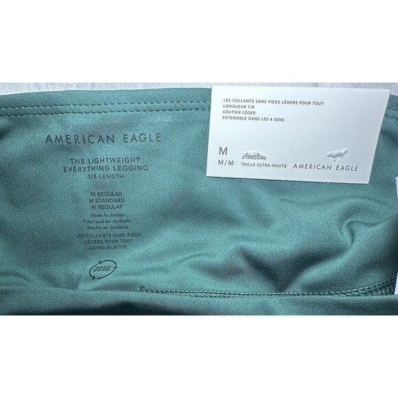 AMERICAN EAGLE The Lightweight Everything Green 7/8 Leggings MEDIUM *NEW* - Picture 3 of 8